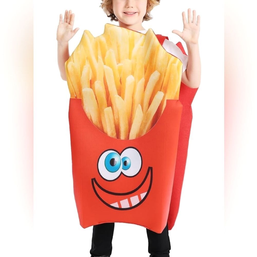 Kids French Fries Costume - Red and Yellow